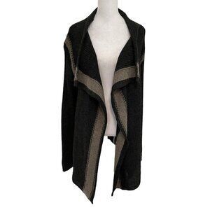 360 Cashmere Merino Wool Alpaca Blend Draped Relaxed Cardigan Sweater Pocket XS